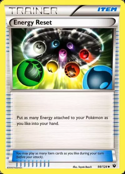 Energy Reset 98/124 Fates Collide Pokemon card
