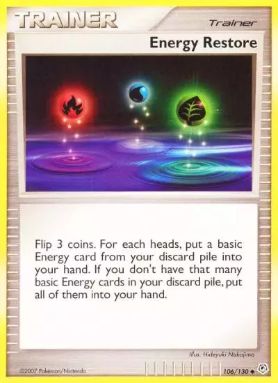 Energy Restore 106/130 Diamond & Pearl Pokemon card