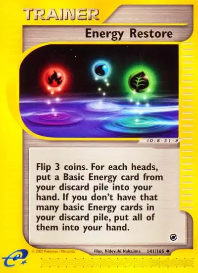 Energy Restore 141/165 Expedition Base Set Pokemon card