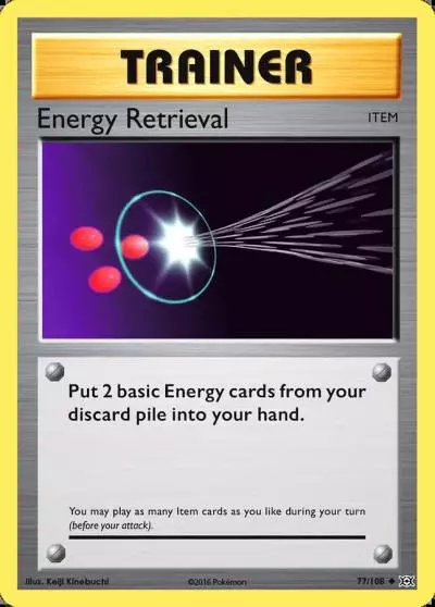 Energy Retrieval 77/108 Evolutions Pokemon card