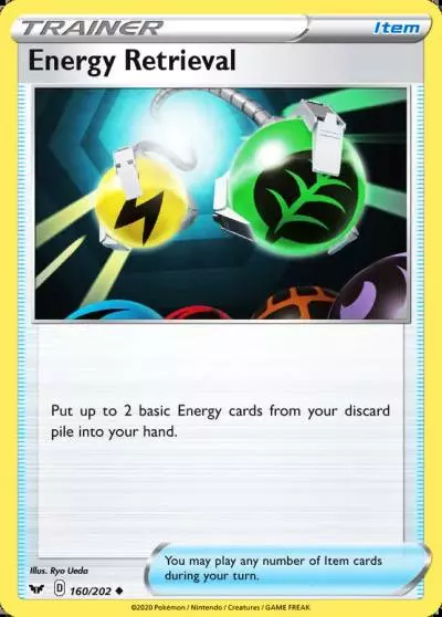 Energy Retrieval 160/202 Sword & Shield Pokemon card