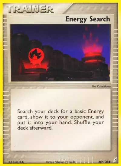 Energy Search 86/100 Crystal Guardians Pokemon card