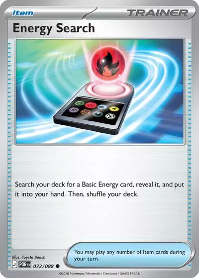 Energy Search 72/88 Perfect Order Pokemon card