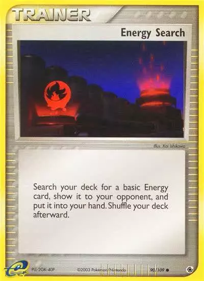 Energy Search 90/109 Ruby & Sapphire Pokemon card