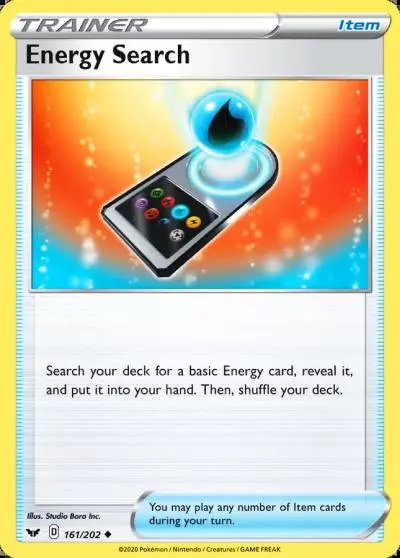 Energy Search 161/202 Sword & Shield Pokemon card