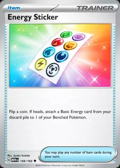 Energy Sticker 159/165 151 Pokemon card