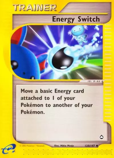 Energy Switch 120/147 Aquapolis Pokemon card