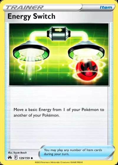 Energy Switch 129/159 Crown Zenith Pokemon card