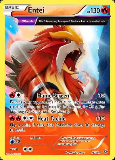 Entei 15/98 Ancient Origins Pokemon card