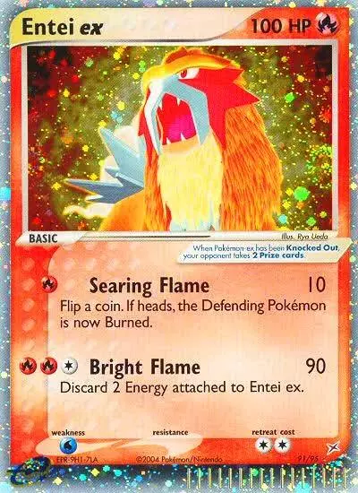 Entei ex 91/95 Team Magma vs Team Aqua Pokemon card