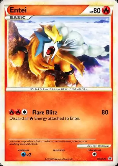 Entei HGSS20/25 HGSS Black Star Promos Pokemon card