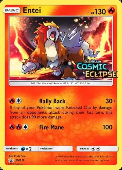Entei SM219/248 SM Black Star Promos Pokemon card