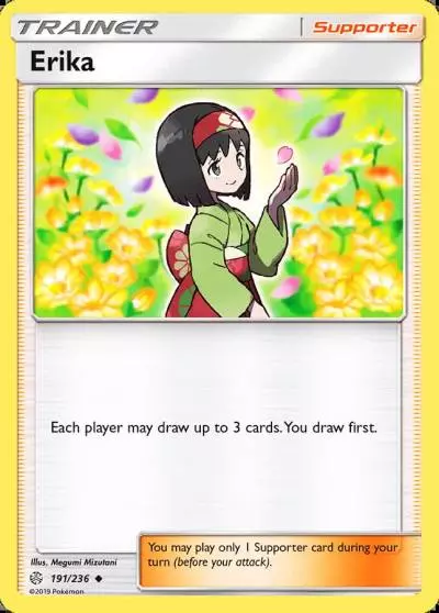 Erika 191/236 Cosmic Eclipse Pokemon card