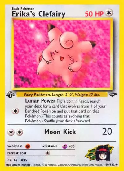 Erika's Clefairy 40/132 Gym Challenge Pokemon card