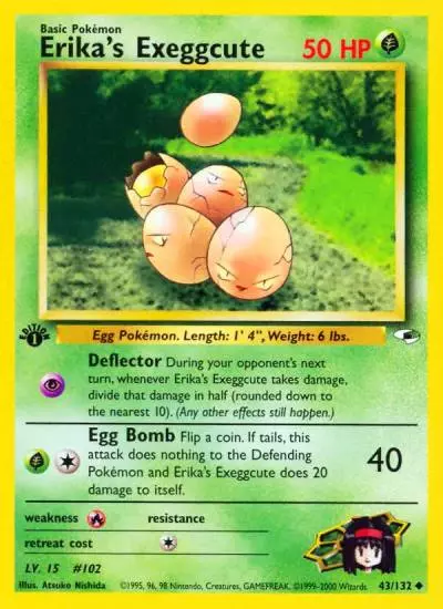 Erika's Exeggcute 43/132 Gym Heroes Pokemon card