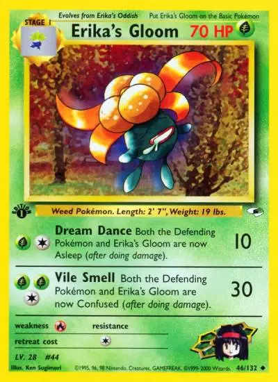 Erika's Gloom 46/132 Gym Heroes Pokemon card