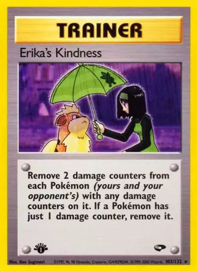 Erika's Kindness 103/132 Gym Challenge Pokemon card