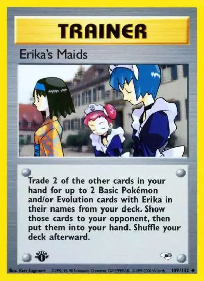 Erika's Maids 109/132 Gym Heroes Pokemon card
