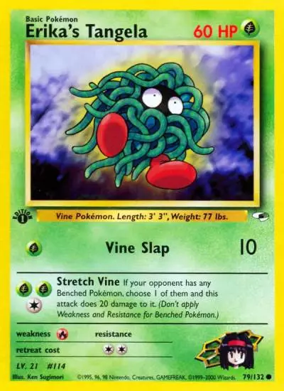 Erika's Tangela 79/132 Gym Heroes Pokemon card
