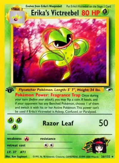 Erika's Victreebel 26/132 Gym Heroes Pokemon card
