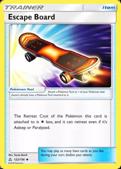 Escape Board 122/156 Ultra Prism Pokemon card