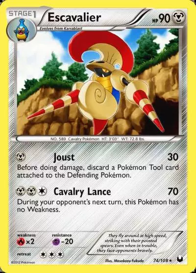 Escavalier 74/108 Dark Explorers Pokemon card