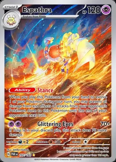 Espathra 197/182 Paradox Rift Pokemon card