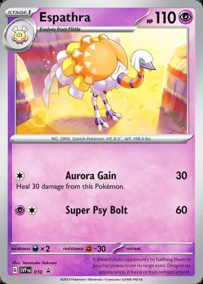 Espathra 10/165 Scarlet & Violet Black Star Promos Pokemon card