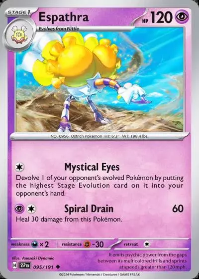Espathra 95/191 Surging Sparks Pokemon card
