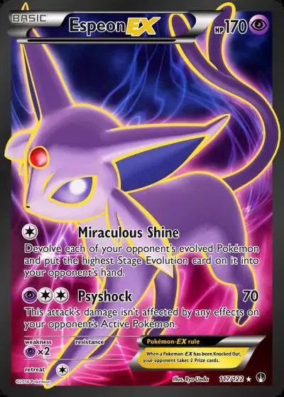 Espeon-EX 117/122 BREAKpoint Pokemon card