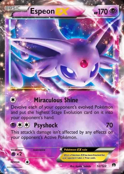 Espeon-EX 52/122 BREAKpoint Pokemon card