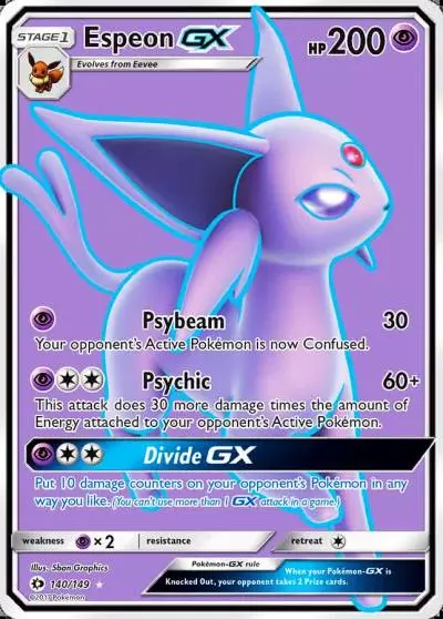 Espeon-GX 140/149 Sun & Moon Pokemon card