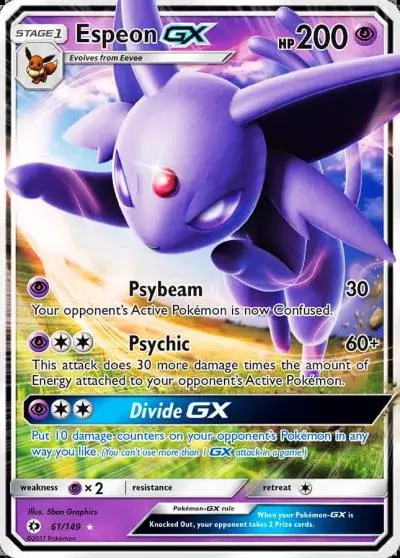 Espeon-GX 61/149 Sun & Moon Pokemon card