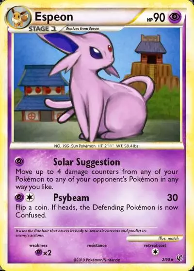 Espeon 2/90 HS—Undaunted Pokemon card