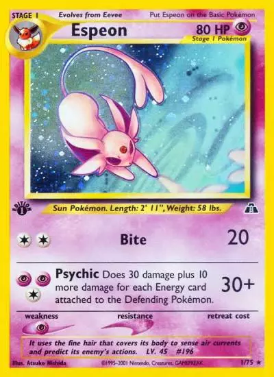 Espeon 1/75 Neo Discovery Pokemon card