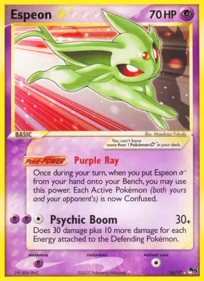 Espeon ★ 16/17 POP Series 5 Pokemon card