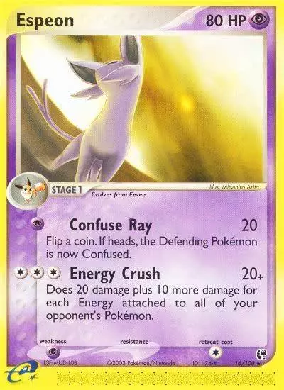 Espeon 16/100 Sandstorm Pokemon card