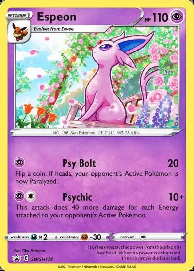 Espeon SWSH174/307 SWSH Black Star Promos Pokemon card