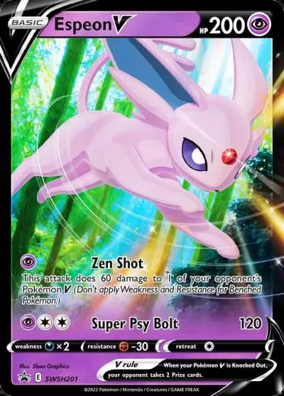 Espeon V SWSH201/307 SWSH Black Star Promos Pokemon card