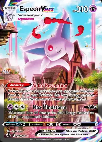 Espeon VMAX 270/264 Fusion Strike Pokemon card