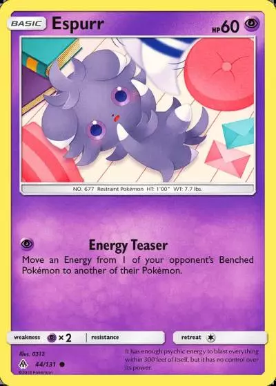Espurr 44/131 Forbidden Light Pokemon card