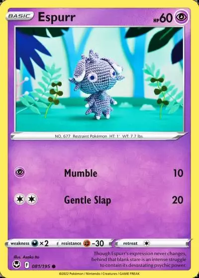 Espurr 81/195 Silver Tempest Pokemon card