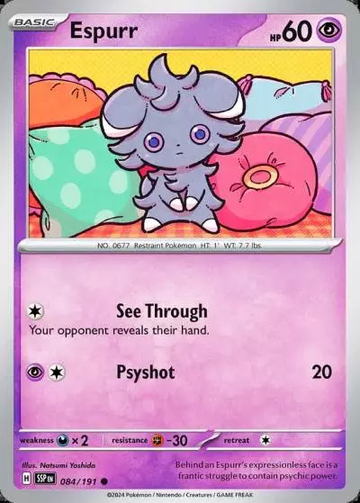 Espurr 84/191 Surging Sparks Pokemon card