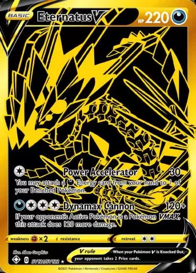 Eternatus V SV121/122 Shining Fates Shiny Vault Pokemon card