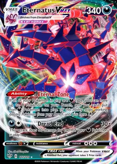 Eternatus VMAX 117/189 Darkness Ablaze Pokemon card