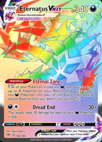 Eternatus VMAX 192/189 Darkness Ablaze Pokemon card
