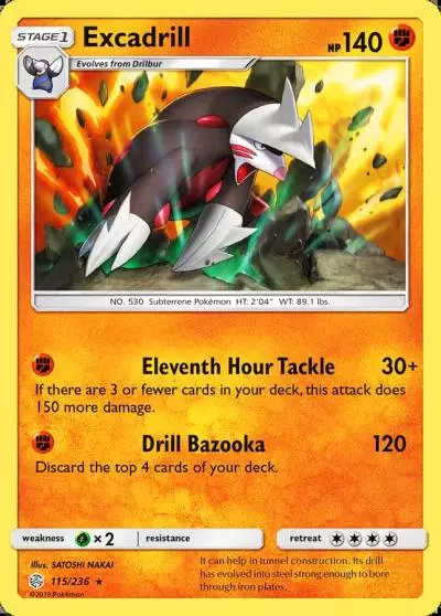 Excadrill 115/236 Cosmic Eclipse Pokemon card