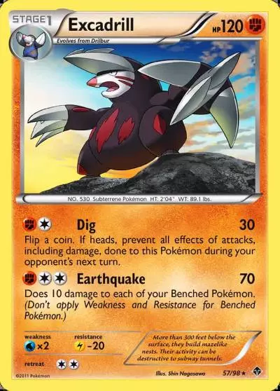 Excadrill 57/98 Emerging Powers Pokemon card
