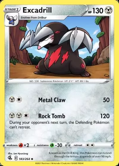 Excadrill 183/264 Fusion Strike Pokemon card