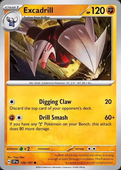 Excadrill 109/191 Surging Sparks Pokemon card